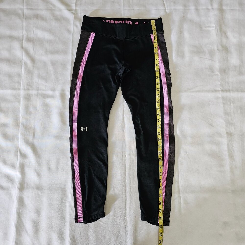Under Armour Women's Activewear Black Pink Compression Leggings Size XS - Picture 11 of 13